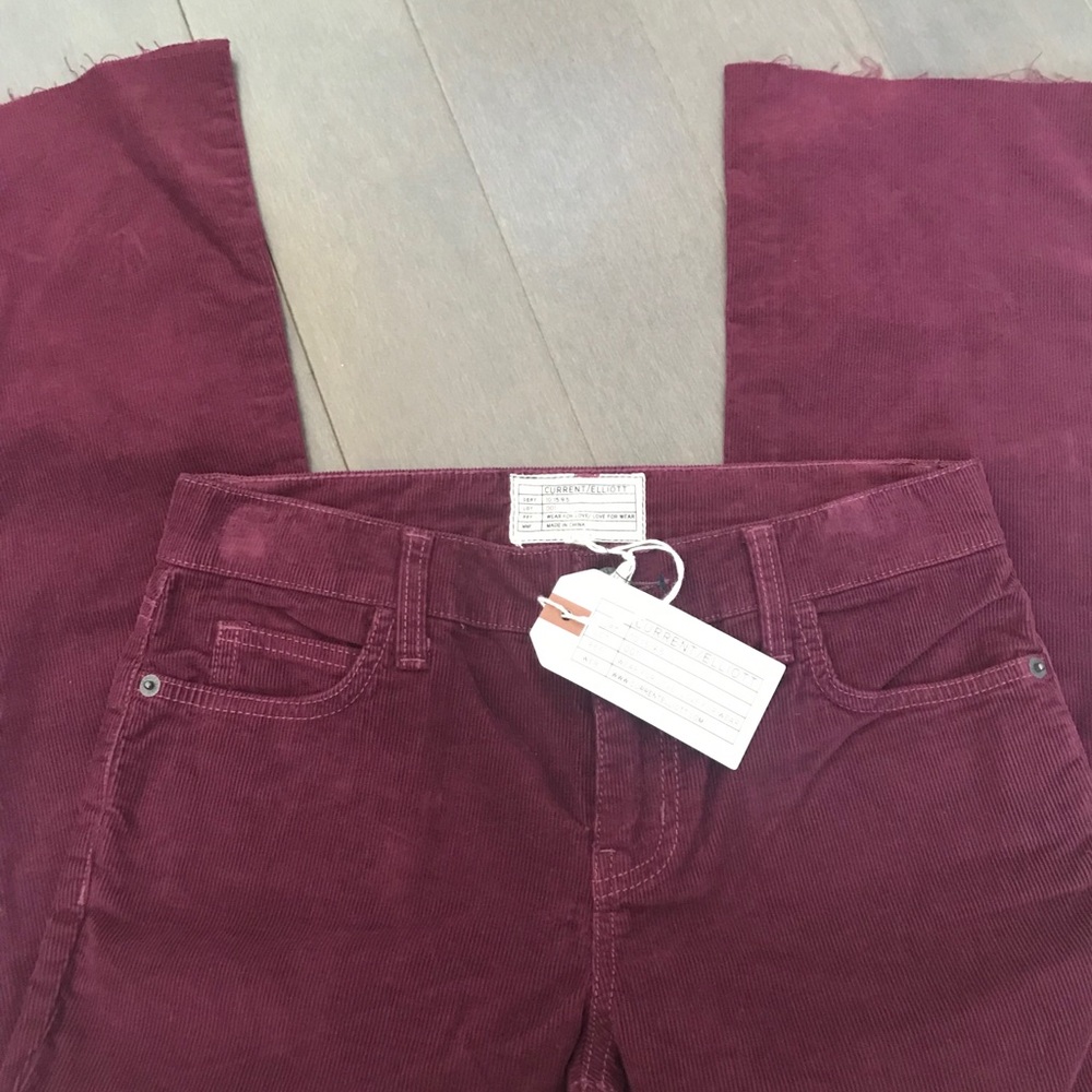 Current Elliott Kick Flare Corduroy Pants BNWT